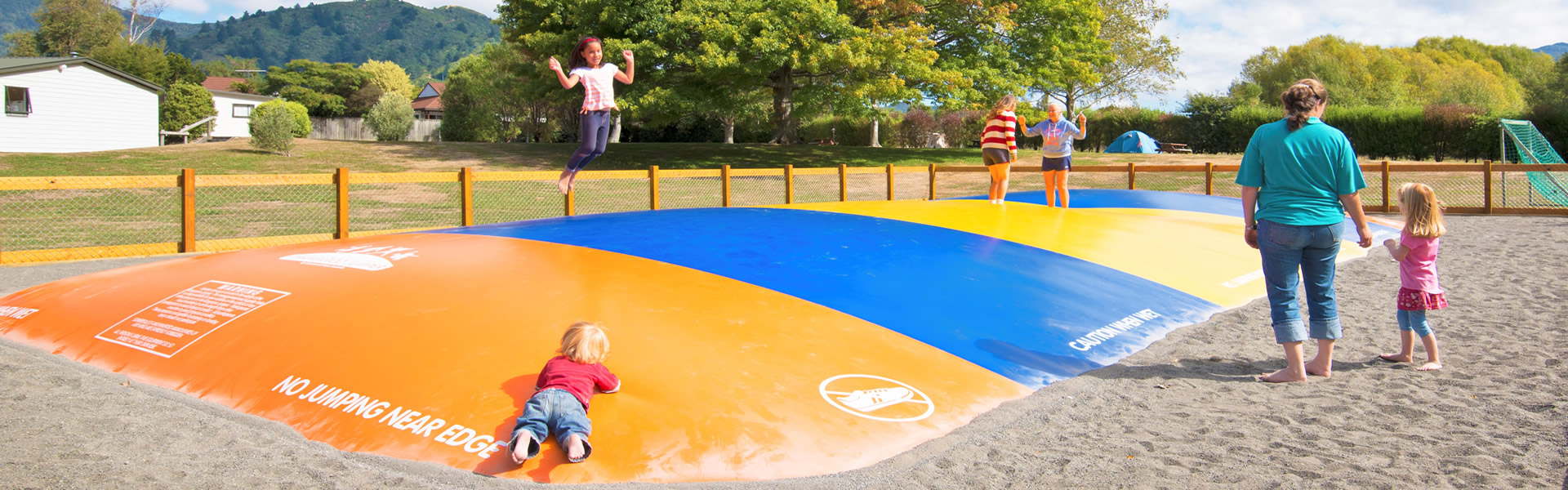 Kids Play Area At Parklands Marina Holiday Park In Picton NZ